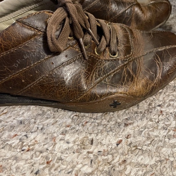 Dr. Martens Shoes Mens 10 Womens 11 Brown Leather Nate Low Top Lace Up - Picture 3 of 6